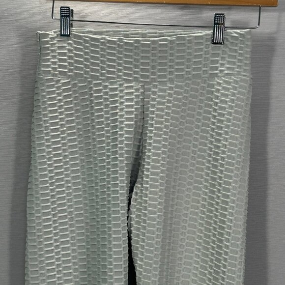 Compression Pants Womens Large Gray Textured Running Jogging Stretch Yoga Workou - Picture 2 of 8